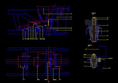 Mechanical engineering drawing converted from raster scan to accurate AutoCAD DWG