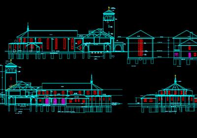 Paper drawing to CAD conversion — original scan manually re-drafted in AutoCAD