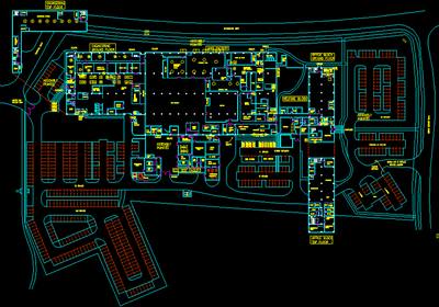 Structural drawing manually re-drafted from raster scan to CAD format