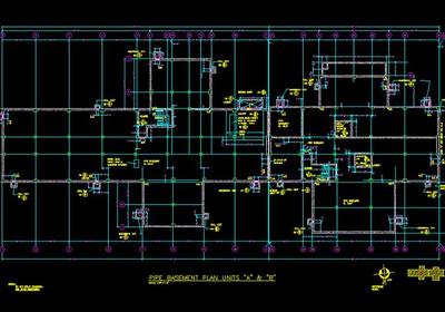 P&ID piping diagram manually converted from raster image to AutoCAD DWG